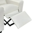 thumbnail image 4 of Smuxee Leather Kids Recliner with Cup Holder,Kids Toddler Game Chairs Sofa for Boys or Girls,White, 4 of 5