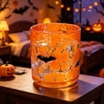 thumbnail image 7 of Halloween Embossed Glass Cup, Thick Crystal Style Tumbler with Colorful Patches for Juice Water Parties and Home Decor, 7 of 7