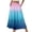 Blue#01, variant on Women Skirt Boho Gradient High Waisted Flowy Maxi Skirts Tiered Long Skirts with Pockets for Summer Beach Vacation
