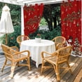 thumbnail image 4 of Outdoor Curtains for Patio Waterproof, Red Christmas Snowman Outdoor Privacy Panels Grommet, Xmas Snowflake Elk Tree Balls Blackout Outside Curtains for Porch/Cabana/Pergola/Gazebo 54"x108", 2 Panels, 4 of 8