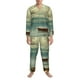 thumbnail image 3 of Balery Serene Coastal Blue Sky Pijama para Hombre de Dos Piezas con Manga Larga, Conjunto de Dormir y Descanso Suave con Bolsillos-Medium, 3 of 7