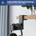 thumbnail image 4 of Soporte para auriculares EURPMASK Dual, giratorio 360°, negro, 4 of 8