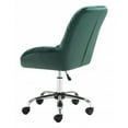 thumbnail image 6 of Extra Comfy Green Velvet Rolling Office Chair, 6 of 11