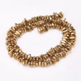 thumbnail image 2 of Electroplated Non-magnetic Synthetic Hematite Beads Strands Nuggets Golden Plated 4~6x5~12x3mm Hole: 0.7mm about 100pcs/strand 15.7 inch(40cm), 2 of 3