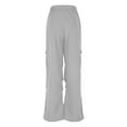 thumbnail image 6 of biudgviw Womens Wide Leg Cargo Pants Elastic High Waist Drawstring Quick Dry Trousers Loose Joggers Lightweight Pants with Pockets, 6 of 6