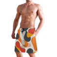 thumbnail image 2 of Dailycode Men's Quick Dry Swim Trunks Beach Shorts Casual Summer Board Shorts with Pockets, Minimalist Abstract Splashes, 2 of 8