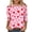 #163-Multicolor, variant on Xuyuer Valentines Day Lightweight Heart Pattern Tunic Spring Summer Shirts T-Shirts Graphic Tee Tops Womens Casual 3/4 Sleeve Shirts Dressy Round Neck Tops Fashion