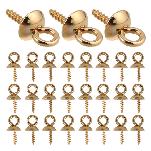 WHAMVOX 50Ud Tornillos De Ojo Para Joyería En Acero Inoxidable Dorado Uso