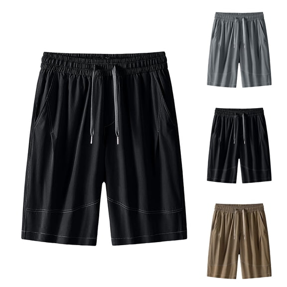Mens Shorts Athletic Mens Sport Shorts Big And Tall Cargo Shorts for Men Athletic Shorts Men's Casual Daily Outdoor Beach And Breathable Shorts Black XXL