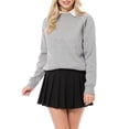 thumbnail image 5 of MixMatchy Women's High Waisted Pleated Plain A-line Tennis Mini Skirt with Back Zipper, 5 of 6