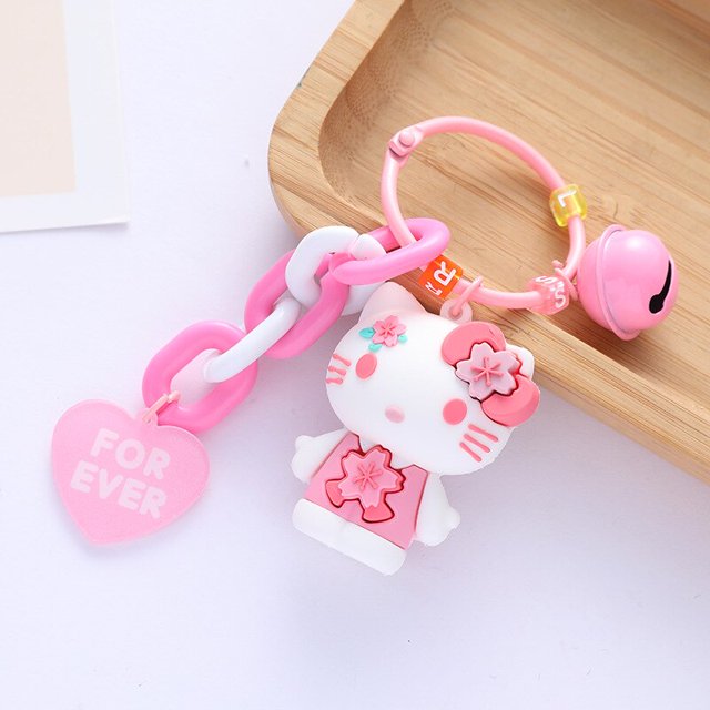 LLavero de Anime Kawaii Hello Kitty para niños, colgante de mochila, Kuromi Cinnamoroll MyMelody pompurin, regalo para niñas lindas YAOSANBAO BAO unisex