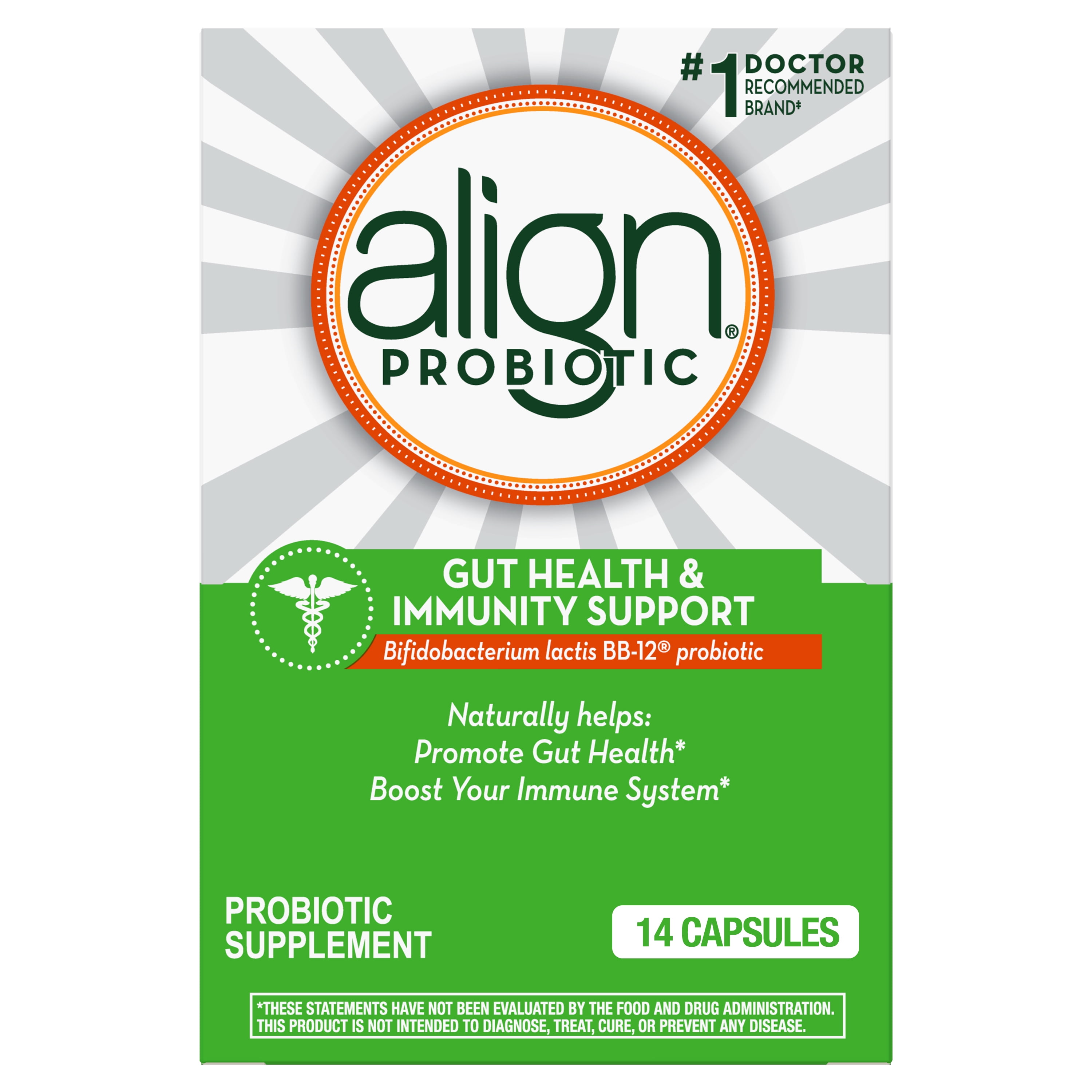 Align Probiotic Gut Health and Immunity Capsules, Men and Women's Daily Probiotic Supplement, 14 Ct