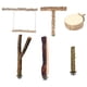 thumbnail image 1 of 6 perchas de madera natural para pájaros y loros, soporte para ramas, plataforma colgante de madera, juguete, 1 of 5