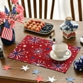 thumbnail image 5 of Sm:)e Firework 4th of July Placemats Set of 4,12 x 18 Inch, Durable and Easy Cleaning Perfect for Independence Day Celebration and Family Gathering,Red, 5 of 7