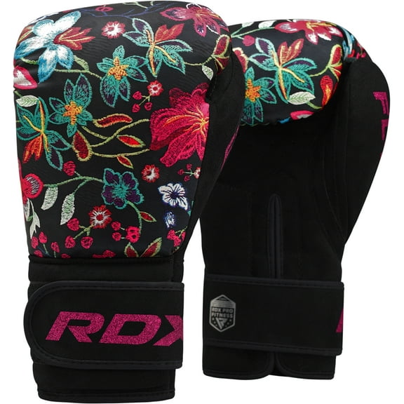 RDX Women Boxing Gloves for Training, Muay Thai â€“ Flora Skin Ladies Mitts for Sparring, Fighting, Kickboxing - Good for Punch Bag, Focus Pads and Double End Ball Punching