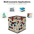 thumbnail image 2 of Baseball Foldable Organizer Bins with Handle, 10.8"x10.5"x10.6", Large Capacity Clothes Storage Storage Cubes, 2 of 6