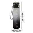 thumbnail image 3 of Tuvgenk Sports Plastic Water Bottles with Straw, Handle & Time Marker Bpa Free 34 Oz Water Bottle Gray Reusable Motivational Leakproof for Hiking, 3 of 5
