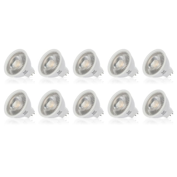 Simba Lighting LED MR16 5W 35W-50W Halogen Replacement Bulbs 12V GU5.3 BiPin 5000K Daylight 10-Pack