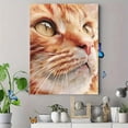 thumbnail image 4 of Orange Tabby Cat Close Up Canvas Wall Art, Pet Portrait Print for Living Room Bedroom Office Coffee Shop Study Decor, 4 of 8