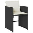 thumbnail image 3 of vidaXL 13 Piece Patio Dining Set with Cushions Black Poly Rattan, 3 of 9