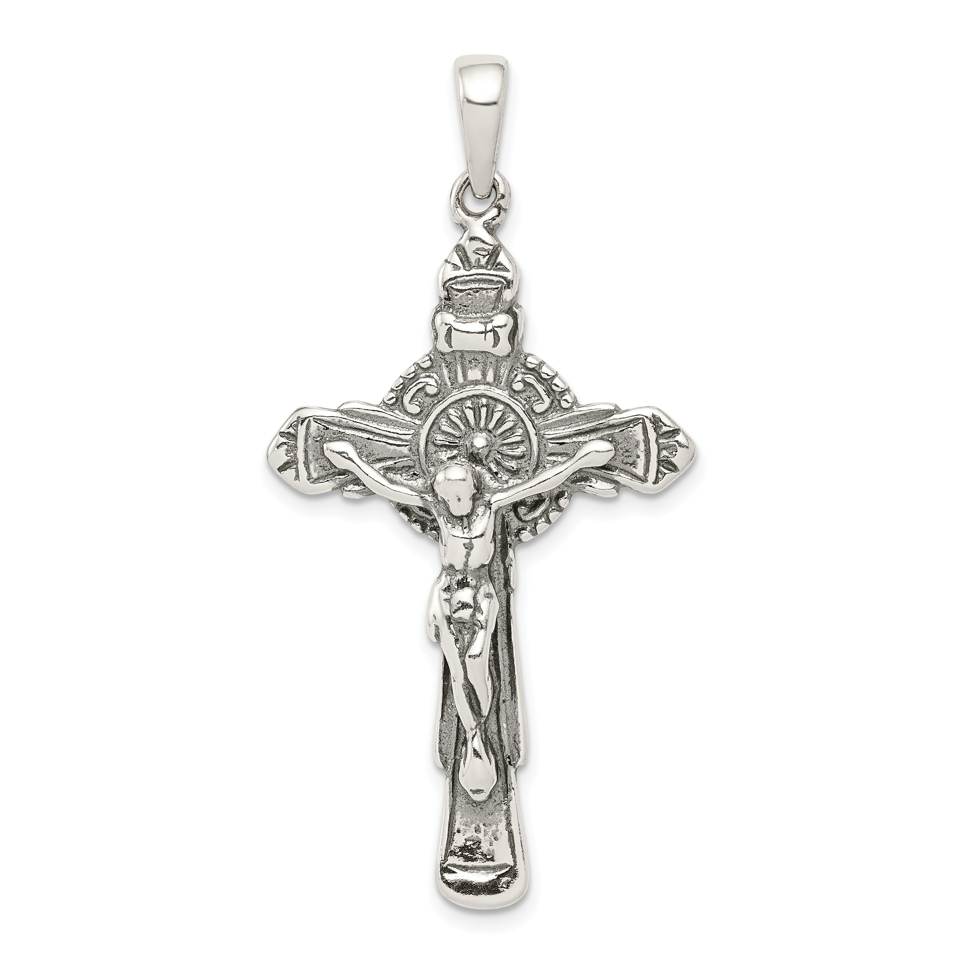 Sterling Silver .925 Crucifix Cross Charm PendantMade in USA