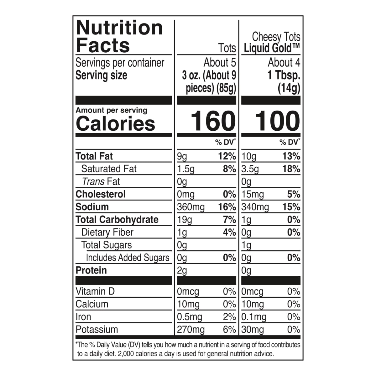 Kinder's Restaurant-Style Crispy Cheesy Tots, 18 oz (Frozen)