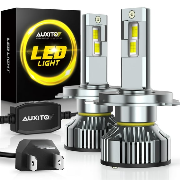 AUXITO H4 Led Headlight Bulb, 900% Brightness 6500K Cool White, CSP Chips 9003 Fog Lamps Replacement, Play and Plug, Pack of 2
