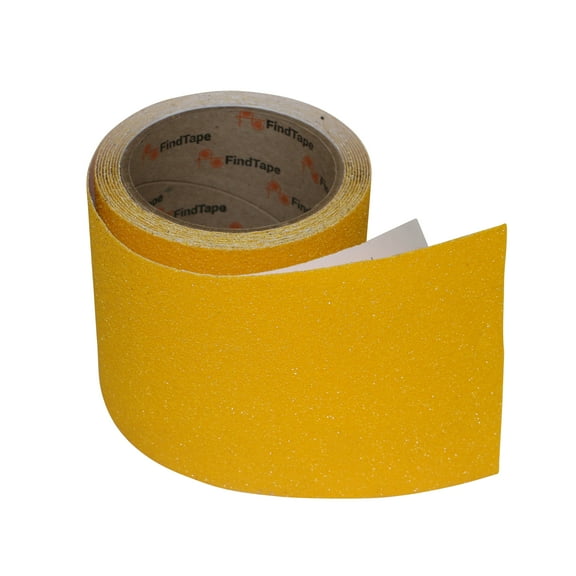 FindTape AST-35 Premium Anti-Slip Non-Skid Tape [Colors, 60 grit]: 4 in. x 10 ft. (Yellow)