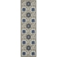 thumbnail image 2 of Nourison Aloha Indoor/Outdoor Modern Floral Grey/Blue 2' x 6' Area Rug, (6' Runner), 2 of 9