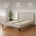 thumbnail image 3 of Ilios Innova | Cama King Size Beige con Cabecera Tapizada en Lino y Poliéster | Estructura de Madera Resistente, 3 of 9