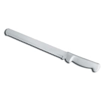 Soro Essentials- 12" Blade High Carbon Steel Stamped Serrated Bread Knife with White Color Handle- Serrated Bread Knife for Bread Ideal for Slicing Homemade Bread Bagels Cake