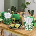 thumbnail image 4 of 12 Pack St. Patrick's Day Shamrock Facial Tissues Cube Boxes Face Tissue Box 600 Sheets 3 Ply Small Square Tissues Bulk for St. Patrick Spring Easter Car Bedroom Supplies, 4 of 4