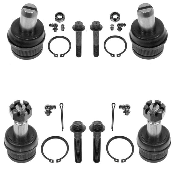TRQ Ball Joint Front Upper Lower LH RH Kit Set of 4 for Ford Mazda Truck w/ 2WD PSA63274
