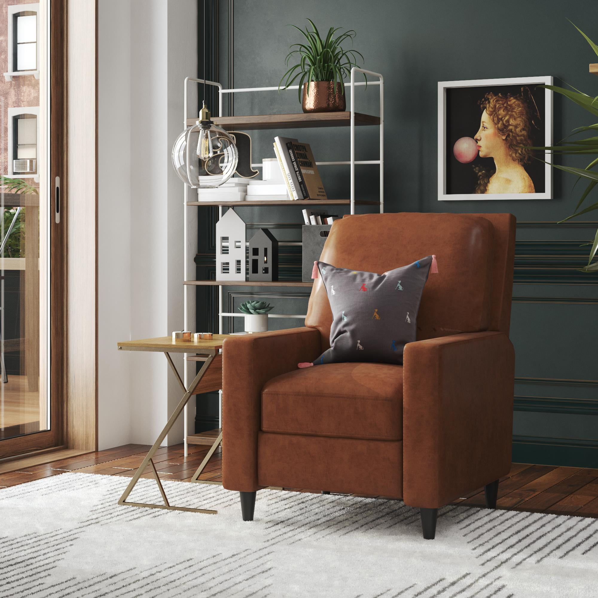 Novogratz Lana Pushback Recliner, Living Room Accent Chair