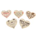 thumbnail image 4 of licencia De Pintada - 5-Pack Hanging Heart licencia De Con Cuerda, Rústicos Para La Decoración para hogar, Regalos Para , , Gloria Piezas de madera colgantes del corazón, 4 of 9
