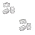 thumbnail image 1 of Seitruly 10x peines laterales para el cabello, peine tenedor de plástico con puntiagudos, herramientas de estilismo de joyería, tocados para Blanco claro 2Conjunto, 1 of 6