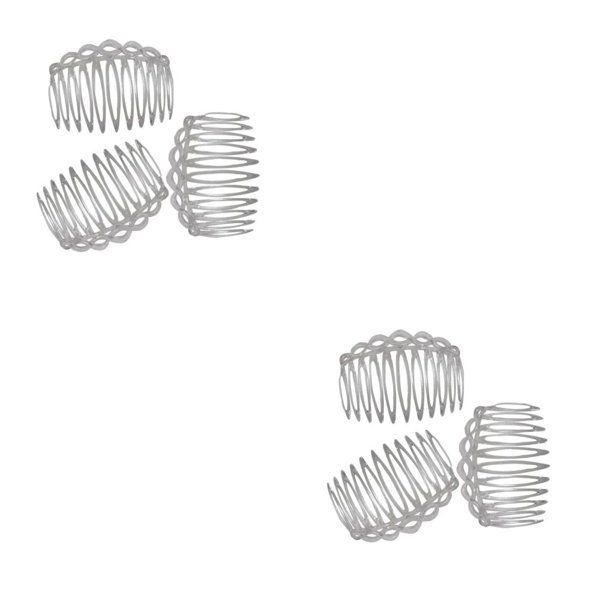 Peines torcidos para el cabello Qarigey peine tenedor de plástico Blanco claro 2Conjunto