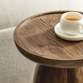 thumbnail image 7 of Coffee Sofa Side End Table, round, Walnut Brown, Wood, Living Room Lounge Cafe Lobby Hospitality Restaurant, Modern Contemporary, HB37695, 7 of 7