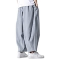 thumbnail image 6 of INCERUN Men's Loose Drawstring Harem Pants Casual Wide Leg Trousers Long Pants, 6 of 6
