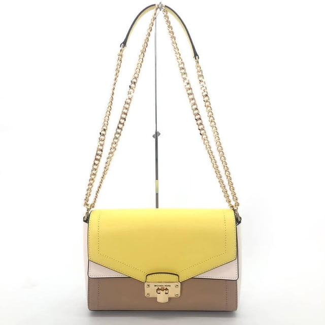 Michael Kors MK Kinsley Leather Medium Shoulder Flap Crossbody