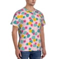 thumbnail image 2 of Bixox Men's Pineapple And Leaves Printed Short Sleeve Skinny Athletic T-Shirt, 2 of 6