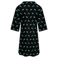 thumbnail image 6 of Abstract Shark Symbols Womens Dress With Pockets Summer V Neck 3/4 Sleeve Dress Plus Size Loose Dress, 6 of 7