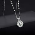thumbnail image 4 of Teissuly Diamond Clavicle Necklace, Moissanite Sunflower Pendant Necklace, 4 of 9