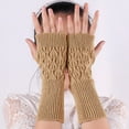 thumbnail image 2 of Womens Mens Winter Gloves Winter Clothing for Women Elegant Fingerless With Delicate Leaf Cutout Design for Fashionable Cold Weather Hand Wear, 2 of 3