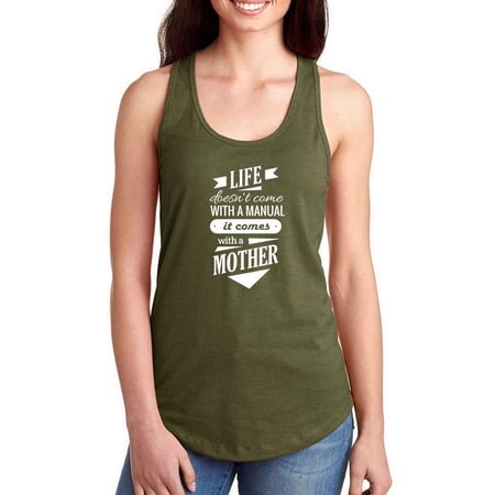 Life Comes With Mother Racerback Tank Women -Image by Shutterstock Female x-Small