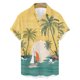 thumbnail image 1 of Camisas De Franela Para Hombre Hombres Moda Primavera Verano Casual Manga corta Turndown Neck Impreso Camisetas Top Blusa (Yellow, 5XL), 1 of 5