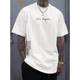 thumbnail image 1 of LOS ANGELES Creative Print Men's Casual T-Shirt, Summer Fashion Crew Neck Short Sleeve Top, Modern Streetwear Style For Men, Casual Sporty Tee, Comfy Tee, 1 of 6