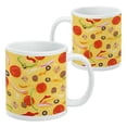 thumbnail image 2 of Combination Pizza Pattern With Pepperoni Olives and Onions White Mug, 2 of 4