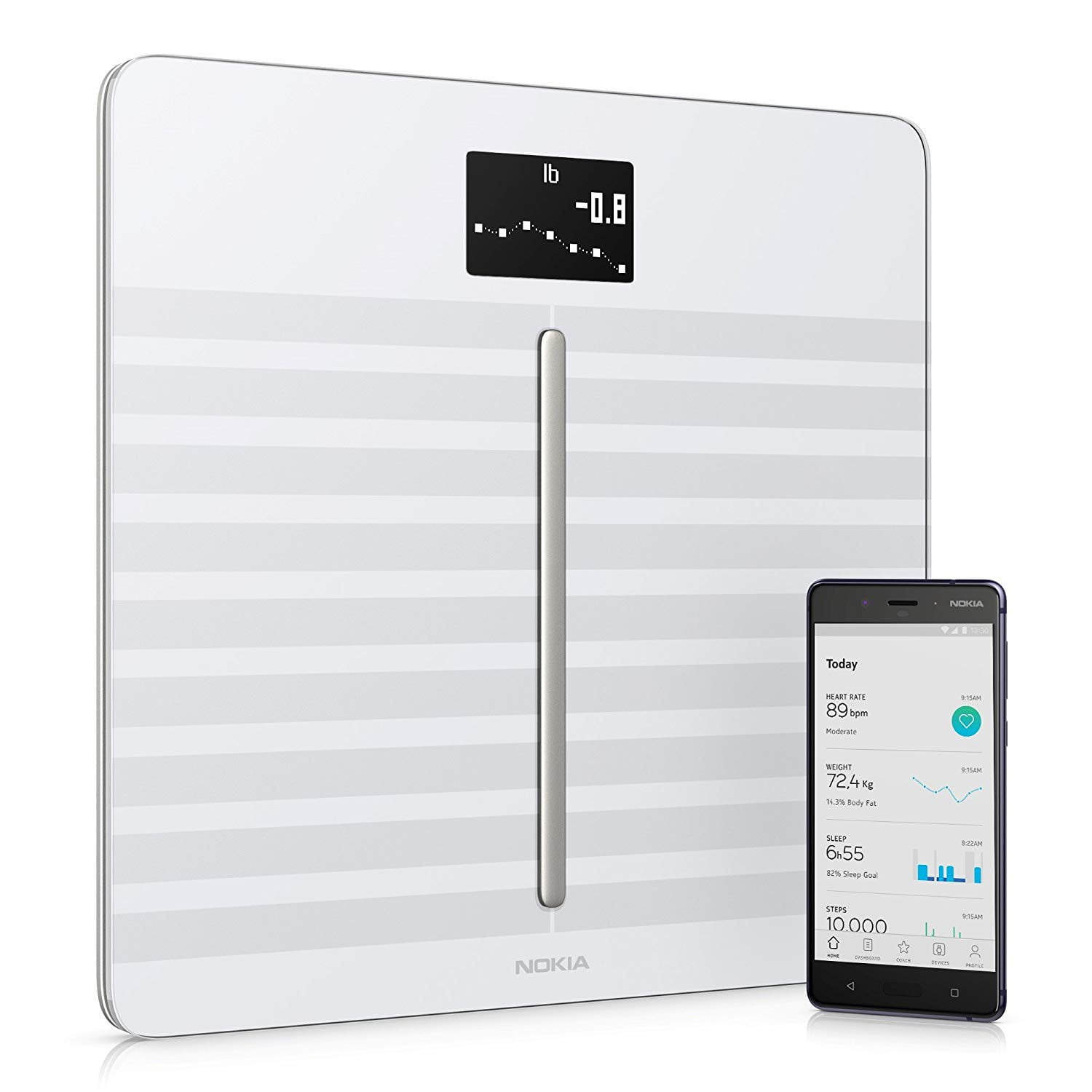 Nokia Body Cardio Wi-Fi Smart Scale with Body Composition and Heart Rate -  White 