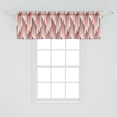 thumbnail image 2 of Ambesonne Abstract Valance Pack of 2, Vertical Stripes, 54"X18", Dark Coral Ivory, 2 of 4